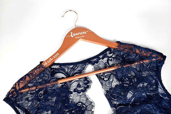 wedding hanger copper